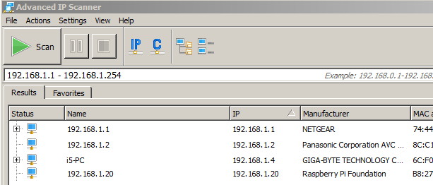 Raspberry IPScanner